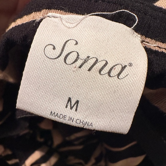 Soma Elegant Black and Cream Striped Halter Dress - Picture 7 of 7